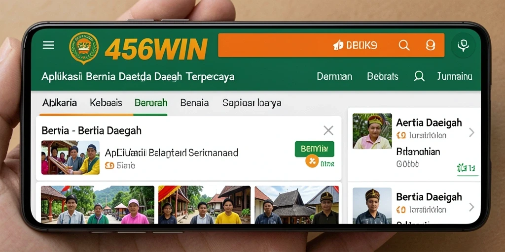Tampilan antarmuka utama aplikasi 456WIN yang menarik dan informatif.