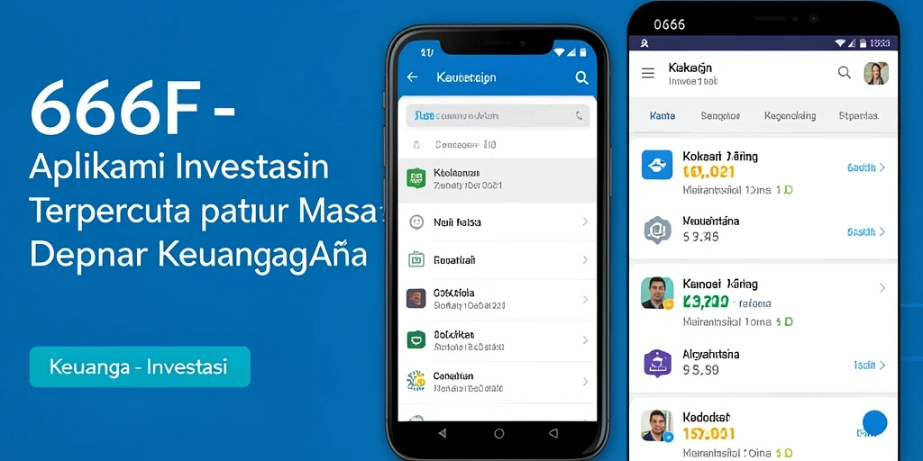 Antarmuka aplikasi 666F menampilkan grafik investasi dan informasi pasar terkini.