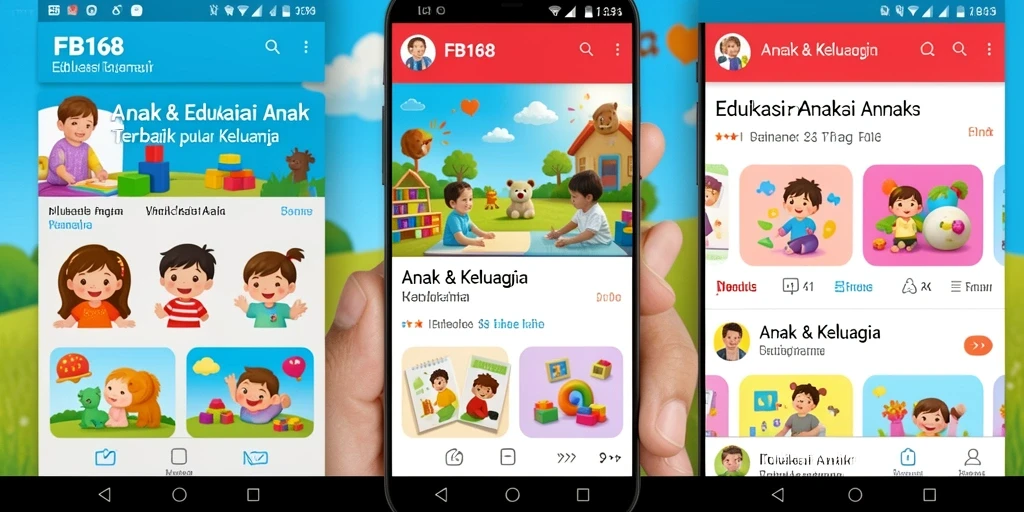 Antarmuka interaktif dan menarik untuk anak-anak belajar.
