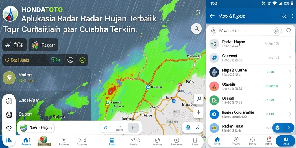 Antarmuka HONDATOTO menampilkan data radar hujan secara real-time.