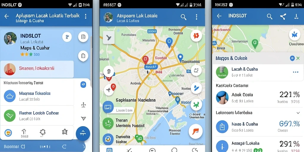 Tampilan antarmuka aplikasi Lacak Lokasi INDSLOT yang intuitif.