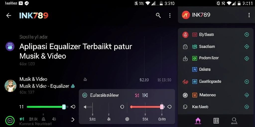 Tampilan antarmuka aplikasi Equalizer INK789 yang intuitif dan fungsional.