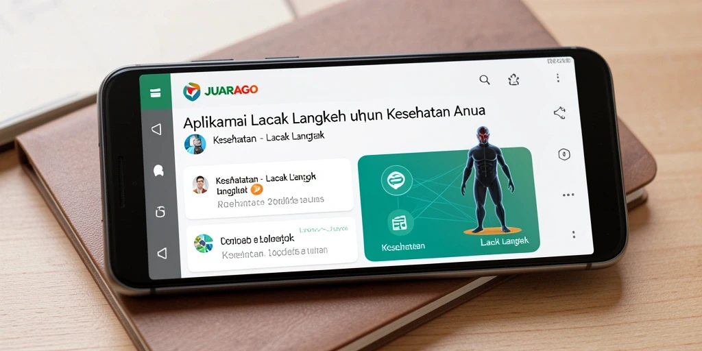 Tampilan antarmuka aplikasi JUARAGO untuk pelacakan langkah yang mudah.