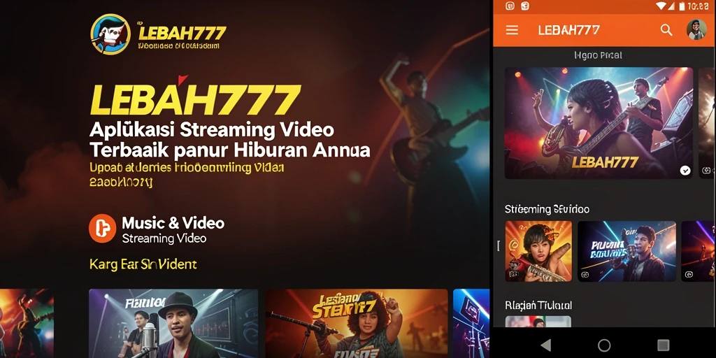 Tampilan antarmuka pengguna <strong>LEBAH777</strong> yang modern dan menarik untuk streaming video.