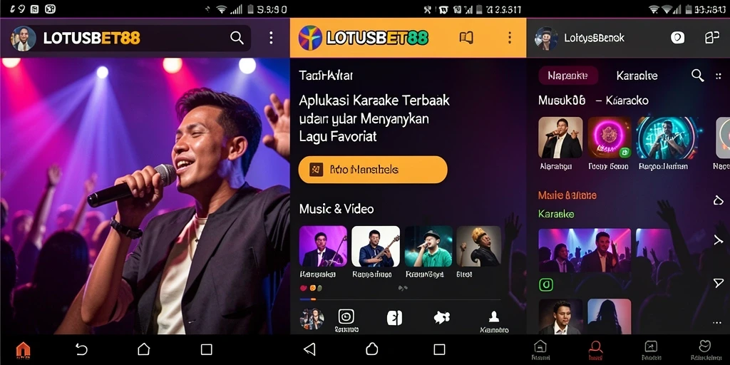 Antarmuka LOTUSBET88 menampilkan fitur karaoke yang menarik dan interaktif.