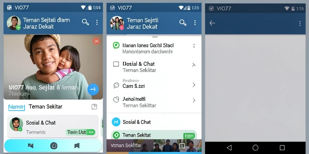 Tampilan antarmuka user-friendly VIO77 untuk menjalin pertemanan baru.